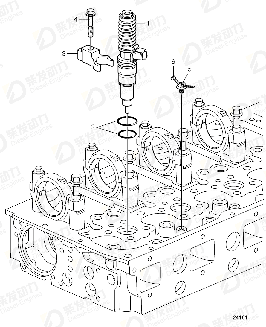 VOLVO Unit injector, exch 3801617 Drawing